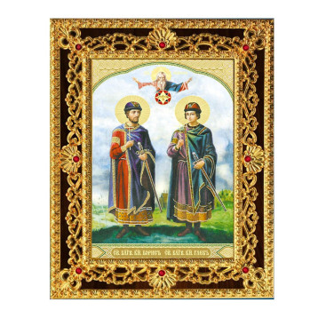 Икона Борис и Глеб 38-Д-86
