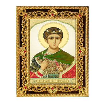 Икона Дмитрий Солунский (поясной) 38-Д-110
