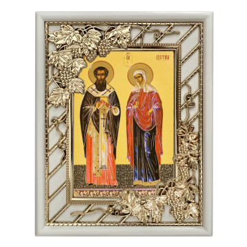 Икона Киприан и Иустина 52-ПББ-35