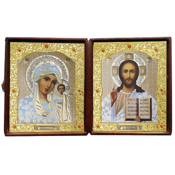 Шкіряний складень не виймати лик 10х12 Софрон білий одяг К-22-1