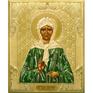Лик 15х18 см Матрона Московська кольорова одяг Софрон 1518-ЦОМ