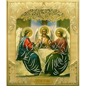 Лик 10х12 см Святая Троица цветная одежда Софрино 1012-ЦОТ