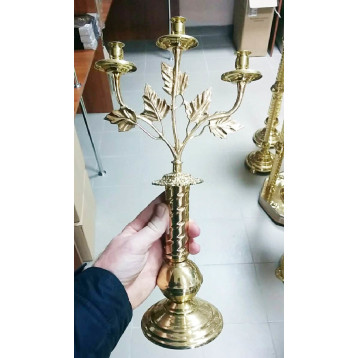 Трісвечнік церковний литий ТЦ-Л