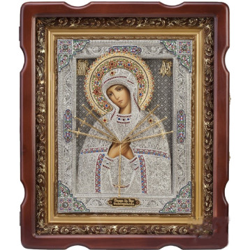 Икона Семистрельная Божья Матерь (филигрань), арт. 4247-Р-1