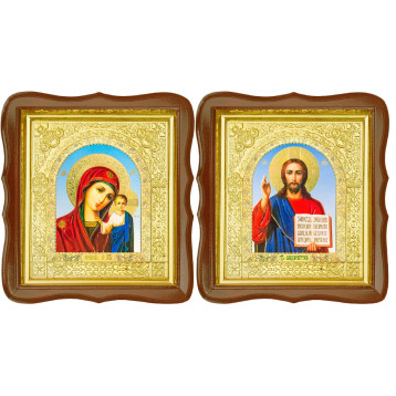 Вінчальна пара Ікона Спасителя і Казанської Божої Матері 17-ФСВП-6