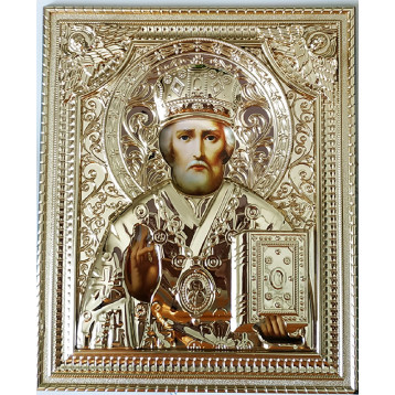 Риза золото 15х18, лик Микола, арт. 37-1518-ДТ