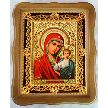 Ікона Богородиці Казанської, лик 15х18, арт. 35-Ф-11