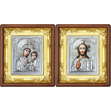Вінчальна пара Ікона Спасителя і Казанської Божої Матері 37-ВП-4