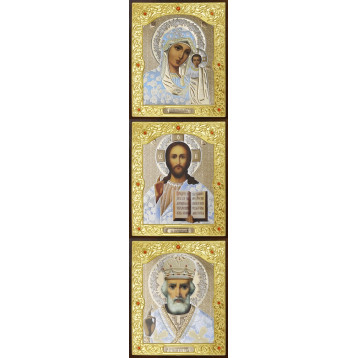 Ікона Трійник, лик Софрон білий одяг, лик 30х12 см, арт. 24-В-1