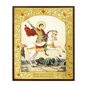 Икона Святой Георгий Победоносец, лик 10х12, арт. 22-Д-32