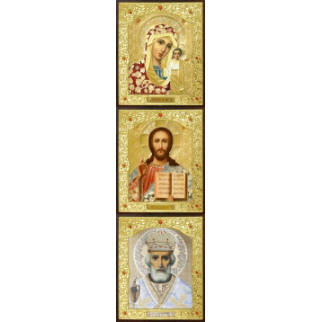 Ікона Трійник, лик Софрон кольорова одяг 24-В-4